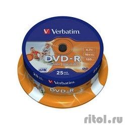 Verbatim   DVD-R  4,7Gb 16x Cake Box Printable (25) (43538)  [: 2 ]