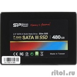 Silicon Power SSD 480Gb S55 SP480GBSS3S55S25 {SATA3.0, 7mm}  [: 3 ]