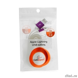 Gembird ������ USB 2.0 Cablexpert CC-ApUSBp1m, AM/Lightning 8P, 1�, ����������� ����, ������� ���������� ��������, �����  [��������: 3 ������]