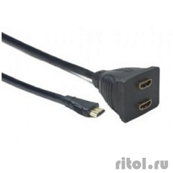 Cablexpert DSP-2PH4-002  HDMI Cablexpert DSP-2PH4-002, HD19F/2x19F, 1  => 2 , , Full-HD, 3D, 1.4v  [: 6 ]