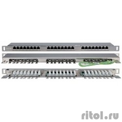 Hyperline PPHD-19-24-8P8C-C5E-SH-110D -   19", 0.5U, 24  RJ-45,  5E, Dual IDC,   [: 2 ]