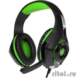 CROWN CMGH-101T Black&green ( jack 3.5 4pin+  2*jack spk+mic,? : 20-20,000  , 2.1, D 250,  ,   )  [: 1 ]