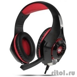 CROWN CMGH-101T Black&red ( jack 3.5 4pin+  2*jack spk+mic,? : 20-20,000  , 2.1, D 250,  ,   )  [: 1 ]