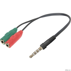 Defender ���������� Headset Jack 2*3.5jack�3.5 4pin jack 0,15� (63012)  [��������: 6 �������]
