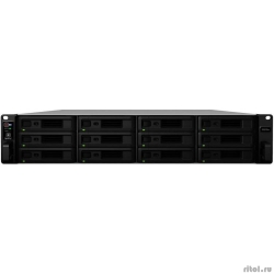 Synology RS3618XS   Rack 2U QC2,4Ghz/8Gb upto 64/RAID0,1,10,5,6/up to12HP HDDs SATA(3,5&apos;or2,5&apos;) upto 36 with 2xRX1217(RP), 2xUSB, 4GigEth (+2Expslot), iSCSI, 2xIPcam (upto75), 1xPS  [: 1 ]