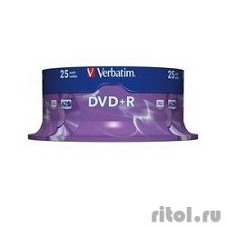 Verbatim  DVD+R  4.7Gb 16, 25 , Cake Box (43500)  [: 2 ]