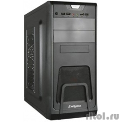 Exegate EX278394RUS  Miditower Exegate CP-603 Black, ATX, &lt; >, 2*USB+2*USB3.0, Audio  [: 1 ]