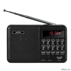Perfeo ������������� �������� PALM FM+ 87.5-108���/ MP3/ ������� USB ��� 18650/ ������ (i90-BL) [PF_A4870]  [��������: 6 �������]