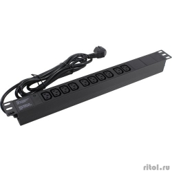 Exegate EX280863RUS   ExeGate ServerPro PDU-19H005 Al-10C13-EU3, 19",1U,, 10 IEC 320 C13, , 3  [: 1 ]