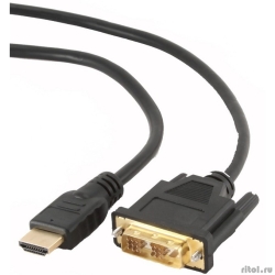 ������ HDMI-DVI Cablexpert CC-HDMI-DVI-0.5M, 19M/19M, single link, ����, �����.�������, �����, 0.5�, ������, �����  [��������: 3 ������]