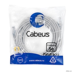 Cabeus PC-UTP-RJ45-Cat.5e-15m-LSZH ����-���� U/UTP, ��������� 5�, 2xRJ45/8p8c, ����������������, �����, LSZH, 15�  [��������: 2 ������]