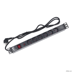 CABEUS PDU-6P-F-2EU ���� ����������� ��� 19" ������, ��������������, 6 �������, ������, 16 A, �����������, ���� 2�, ����������� ������, �������� ��������  [��������: 1 ���]