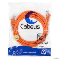 Cabeus PC-UTP-RJ45-Cat.5e-3m-OR-LSZH ����-���� UTP, ��������� 5e, 3 �, LSZH, ����������������  [��������: 5 ���]