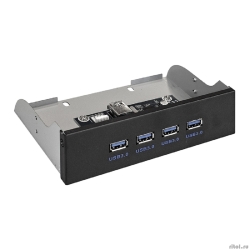 Exegate EX289290RUS ������ USB �� �������� ������ ExeGate U5H-625, 5,25", 4*USB3.0, ������, ������, �������. � MB  [��������: 1 ���]