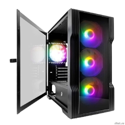 1STPLAYER ������ TRILOBITE T3-G Black / mATX, TG / 4x 120mm LED fans inc. / T3-G-BK-4F1  [��������: 1 ���]