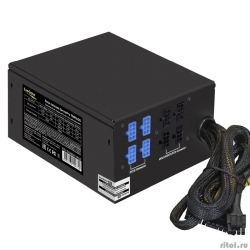Exegate EX292211RUS ��������� �� 700W ExeGate ServerPRO-700RADS (ATX, for 3U+ cases, APFC, ��� 80% (80 PLUS), 14cm fan, 24pin, 2(4+4)pin, PCIe, 5xSATA, 4xIDE, FDD, Cable Management, black)  [��������: 1 ���]