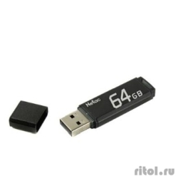 Netac USB Drive 64GB U351 USB2.0, retail version [NT03U351N-064G-20BK]  [: 1 ]
