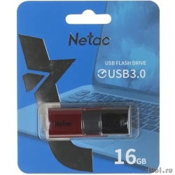 Netac USB Drive 16GB U182 Red USB3.0,retractable [NT03U182N-016G-30RE]  [: 1 ]