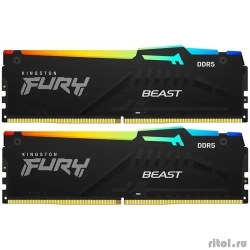 Kingston 16GB 6000MT/s DDR5 CL40 DIMM (Kit of 2) FURY Beast RGB [KF560C40BBAK2-16]  [: 3 ]