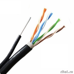 5bites  Express US5525-305BPE-M   UTP/SOLID/5E/24AWG/COPPER/PVC+PE/BLACK/OUTDOOR/MSGR/DRUM/305M  [: 1 ]