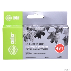 �������� �������� Cactus CS-CLI481XXLBK ������ (12��) ��� Canon Pixma TR7540/TR8540/TS6140/TS8140  [��������: 1 ���]