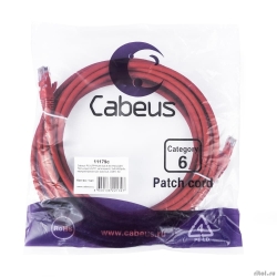 Cabeus PC-UTP-RJ45-Cat.6-5m-RD-LSZH - U/UTP,  6, 2xRJ45/8p8c, , , LSZH, 5  [: 2 ]