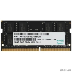 Apacer DDR4 16GB 3200MHz SO-DIMM (PC4-25600) CL22 1.2V ES.16G21.GSH   [: 3 ]