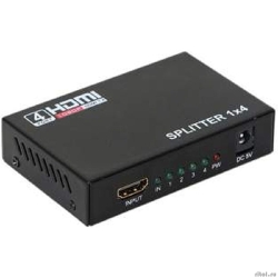 ORIENT HSP0104H, HDMI 4K Splitter 1->4, HDMI 1.4/3D, UHDTV 4K(3840x2160)/HDTV1080p/1080i/720p, HDCP1.2, ������� �� 5�/1�, �����.������ (29986)  [��������: 1 ���]