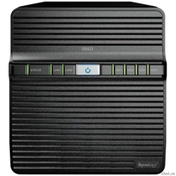 Synology DS423 ������� ��������� NAS, ����� 4x2.5"/3.5" SATA3, 2x1 ����/�, 2xUSB 3.X, Realtek RTD1619B/4x1.7 ���, DDR4 2Gb, 90W ����� UK/HK 3-pin  [��������: 3 ����]