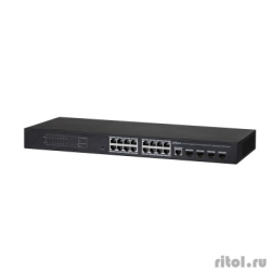 DAHUA DH-PFS4420-16GT-240 20-     PoE  L2, 16xRJ45 1Gb PoE, 4xSFP 1Gb,  240,  40 /, MAC- 8  [: 3 ]