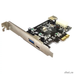 Controller ST-Lab, PCI-E x1, U-1330, 1+1 ext (USB3.1(A)/USB3.1(C) + 1int (USB3.1) ,+LP bracket)  Ret  [: 1 ]