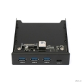 Gembird ������ USB 3.0 �� �������� ������ 3.5, 3 ����� USB � 1 ���� Type-C (FP3.5-USB3-3A1C)  [��������: 1 ���]