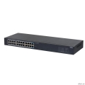 DAHUA DH-SG1024 24-�������� ���������� ������������� ����������, 22xRJ45 1Gb, 2xRJ45 1Gb uplink, ���������� 48 ����/�, MAC-������� 8K, ������  [��������: 1 ���]