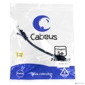 Cabeus PC-UTP-RJ45-Cat.5e-0.15m-BK ����-���� U/UTP, ��������� 5�, 2xRJ45/8p8c, ����������������, ������, PVC, 0.15�  [��������: 2 ������]
