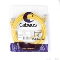 Cabeus PC-UTP-RJ45-Cat.6-3m-YL-LSZH ����-���� U/UTP, ��������� 6, 2xRJ45/8p8c, ����������������, ������, LSZH, 3�  [��������: 2 ������]