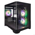 1STPLAYER UVIEW UV5 ARGB Black / mATX / 3x120mm ARGB fans / UV5-BK-2FC7R-1FC7  [��������: 1 ���]