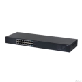 DAHUA DH-SG1016 16-�������� ���������� ������������� ����������, 16xRJ45 1Gb, ���������� 32 ����/�, MAC-������� 8�, ������  [��������: 3 ����]