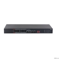 DAHUA DH-S3220-16GT-190 16-�������� ������������� ���������� ���������� � PoE; 16xRJ45 1G (PoE/PoE+/Hi-PoE), 2xRJ45 1G (uplink), 2xSFP 1G (uplink); �������� 190��;watchdog;�����������;������� 100-240V  [��������: 3 ����]