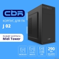 CBR ������ ATX Miditower J02, ��� ��, 1*USB 3.0, 2*USB 2.0, HD Audio+Mic, Black [PCC-ATX-J02-WPSU]  [��������: 1 ���]