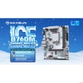 MAXSUN MS-B760M GAMING WIFI ICE (Socket 1700, mATX, 2*DDR4(64Gb), VGA/HDMI, 3*SATA3, 1*M.2, 1*PCIEx16/1*PCIEx1, 2*USB2.0, 4*USB 3.2, LAN 1*1G, Bluetooth,  Wi-Fi 802.11ac, ARGB, white, RTL)  [��������: 3 ����]