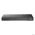 D-Link DXS-1210-16TC/B2A PROJ ����������� L2+ ���������� � 12 ������� 10GBase-T, 2 ������� 10GBase-X SFP+ � 2 �����-������� 10GBase-T/SFP+  [��������: 1 ���]