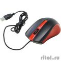 Oklick 225M черный/красный Мышь оптическая (1200dpi) USB (3but) [288237]  [Гарантия: 1 год]