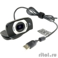 960-001056 Logitech HD Webcam C615, (Full HD 1080p/30fps, автофокус, угол обзора 78°, кабель 0.9м, поворотная конструкция на 360°)  [Гарантия: 2 года]