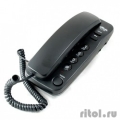 RITMIX RT-100 black проводной телефон {повторный набор номера, настенная установка, кнопка выключения микрофона, регулятор громкости звонка}  [Гарантия: 2 года]