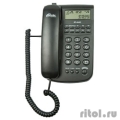 RITMIX RT-440 black Телефон проводной [дисп, Caller ID, повтор. набор, регулировка уровня громкости, световая индикац]  [Гарантия: 1 год]