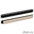 Hyperline PP3-19-48-8P8C-C5E-110D - 19", 2U, 48  RJ-45,  5e, Dual IDC, ROHS,    [: 1 ]