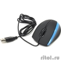 Defender MM-340 Black - Blue USB [52344] {Проводная оптическая мышь, 3 кнопки,1000 dpi}  [Гарантия: 6 месяцев]