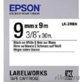 EPSON C53S653003 Термотрансферная лента для Epson LK-3WBN (9мм x 9м, Black on White)   [Гарантия: 3 месяца]