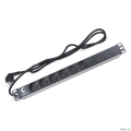 Cabeus PDU-6P-2EU ���� ����������� ��� 19" ������, ��������������, 6 �������, 16 A, ��� �����������, ���� 2�, ����������� ������, �������� ��������  [��������: 2 ������]