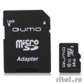 Micro SecureDigital 64Gb QUMO QM64GMICSDXC10U1 {MicroSDXC Class 10 UHS-I, SD adapter}  [Гарантия: 3 года]
